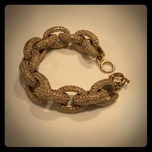 J. Crew gold sparkle chain bracelet